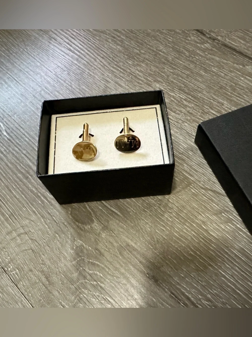Gold-Tone Oval Cufflinks - Men's Accessories